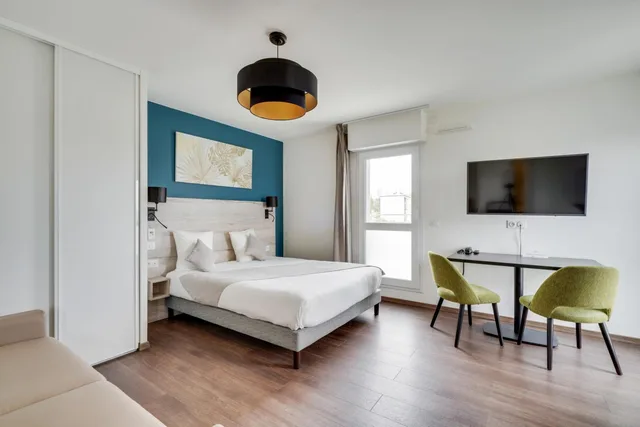 استوديو تنفيذي بشرفة، All Suites Appart Hotel Palaiseau - Massy TGV 3/8