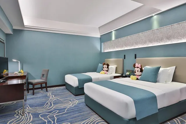 غرفة ديلوكس عائلية بسرير مزدوج وسرير فردي مع سرير سحّاب إضافي، Shunde Grandview Hotel 2/2