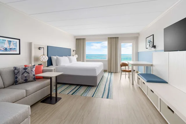غرفة بسرير كينج بإطلالة في طابق مرتفع، Hilton Garden Inn Ocean City Oceanfront 2/5