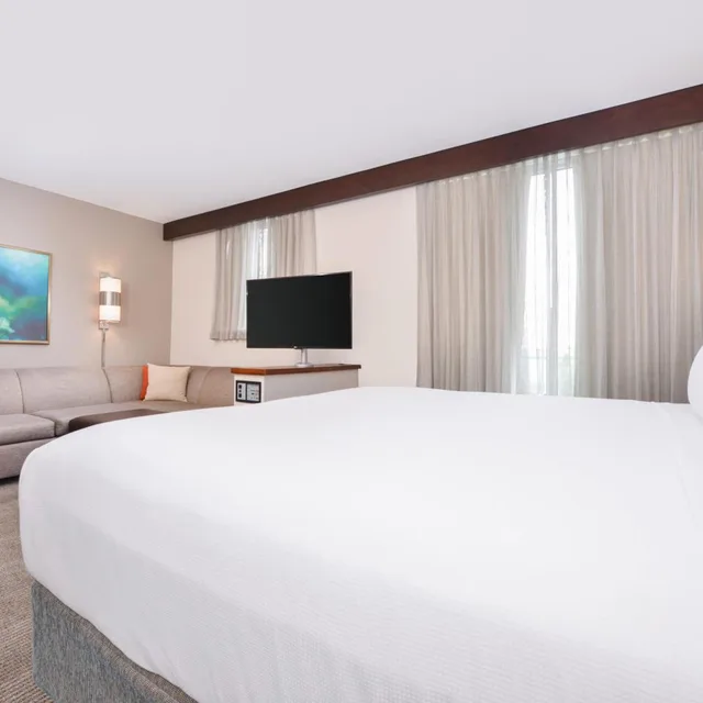 غرفة بسرير كينج مع أريكة في طابق مرتفع، Hyatt Place Chesapeake/Greenbrier 1/3