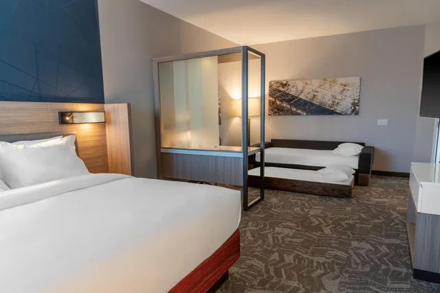 جناح كبير بسرير كينج مع سرير سحّاب إضافي مع أريكة، SpringHill Suites by Marriott Overland Park Leawood 2/7