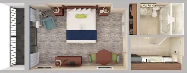 Efficiency, Tower, King Bed, Ocean Front, Kitchen، Sea Crest Oceanfront Resort 9/9