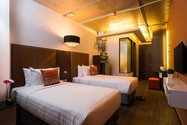 غرفة قياسية بسريرين منفصلين، Aim House Bangkok 4/7