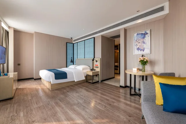 غرفة بسرير كينج بإطلالة على المدينة، Echarm Hotel( Guangzhou Jiahe Wanggang Metro Station) 1/1