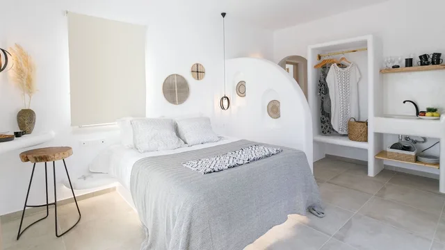 جناح استوديو عائلي بسرير كوين وسريرين كوين بإطلالة على البحر، Naxos Earth Suites 3/3