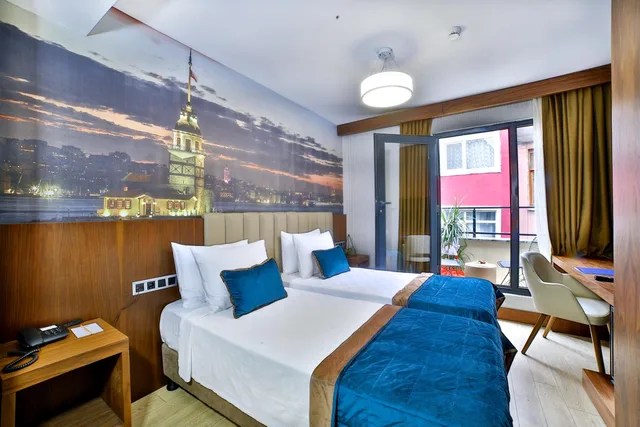 غرفة بسرير كوين بشرفة، The Tango Hotel Taksim 2/2