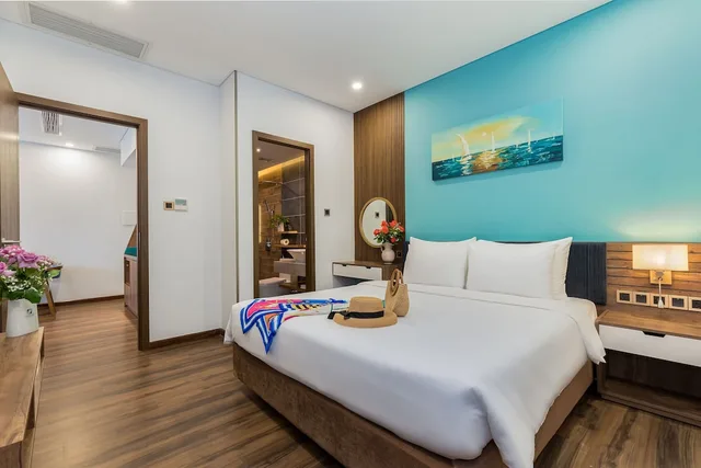 شقة بريميير بسرير كينج وسرير كوين بإطلالة على المدينة بشرفة بغرفتي نوم، Chi House Danang 3/4
