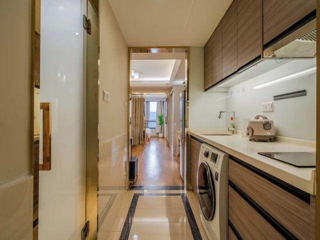 غرفة عائلية بسريرين منفصلين وسرير كوين، Shanghai Jubelle Boutique Apartment 3/4