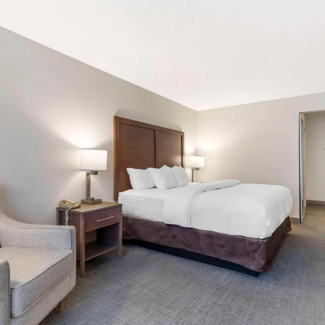 غرفة بسرير كينج بحوض استحمام لذوي الإعاقة، Comfort Inn & Suites Chestertown MD 3/6