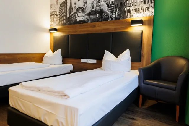غرفة ديلوكس بسريرين منفصلين، Bellevue Hotel 3/4
