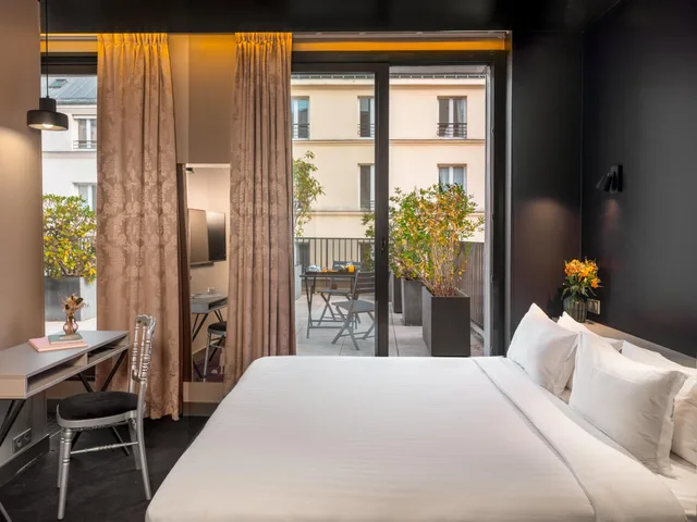 غرفة ديلوكس بشرفة، Grand Hotel Lafayette Buffault 1/2