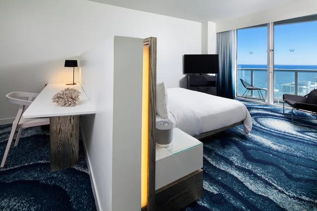 Guest Room, Supreme, King Bed, Ocean View, Large، W Fort Lauderdale 1/3