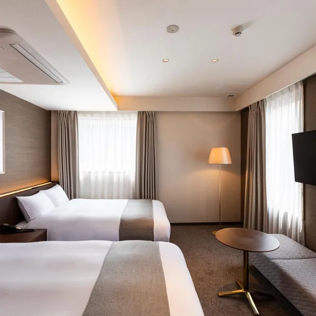 غرفة بسريرين منفصلين بحمام خاص، Yoin Hotel Kyoto Gion 1/7