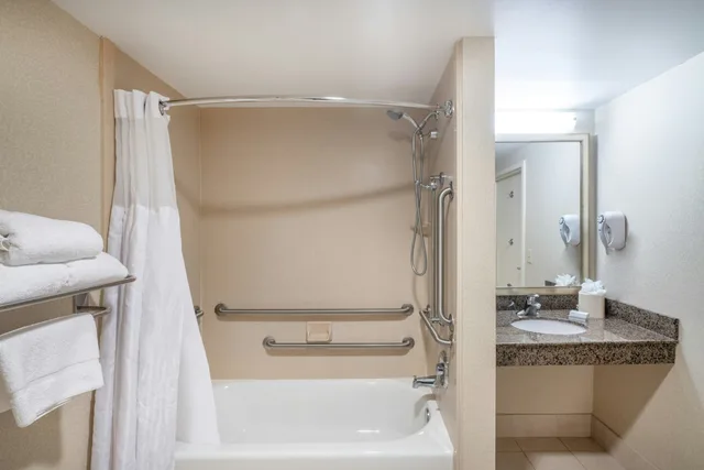 غرفة بسرير كينج بحوض استحمام لذوي الإعاقة، Hilton Garden Inn Richmond Airport 4/4