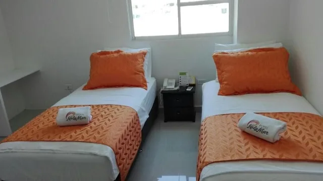 غرفة بسريرين منفصلين، Hotel Nely Mar 4/5