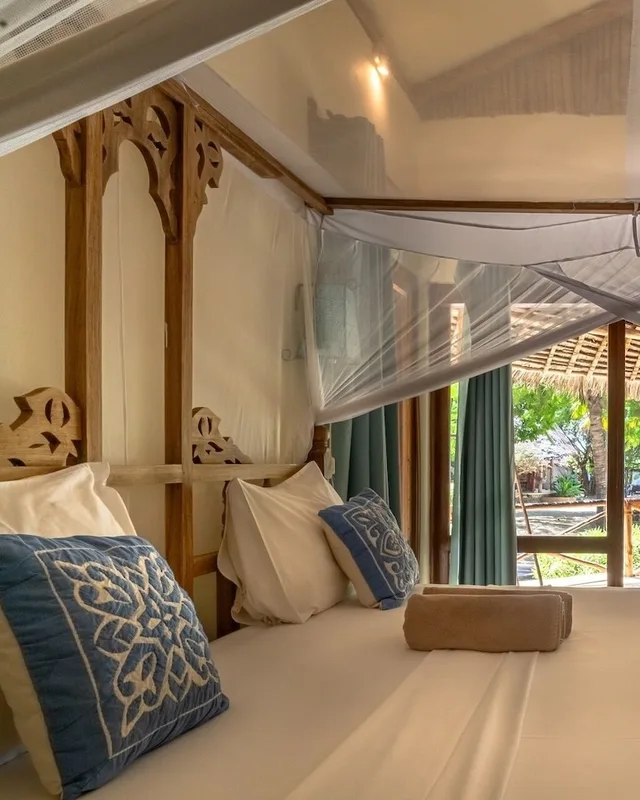 غرفة سوبيريور بسرير كينج بإطلالة على البحر، Marafiki Bungalows 2/7