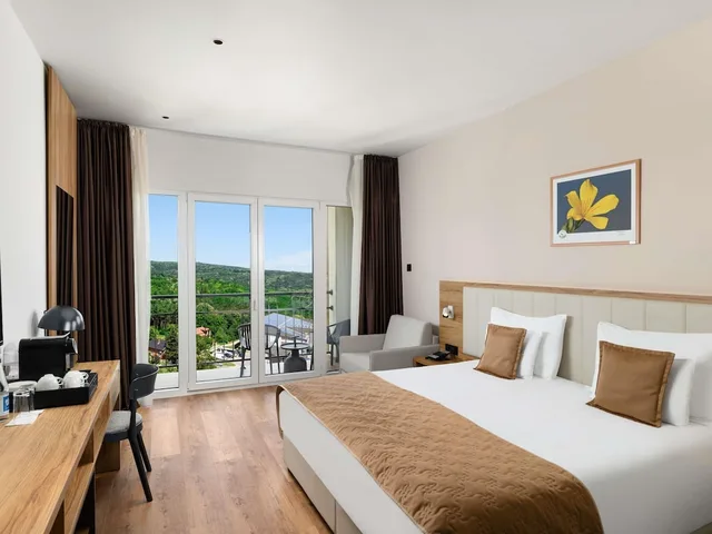 غرفة سوبيريور بسرير مزدوج بإطلالة على المسبح بشرفة، Movenpick Resort and Spa Fruske Terme 1/3