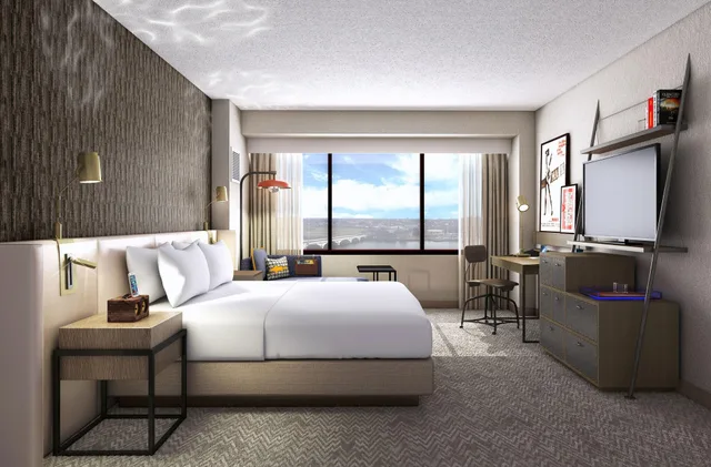 غرفة بسرير كينج بإطلالة على المدينة، RENAISSANCE TOLEDO DOWNTOWN HOTEL 4/7