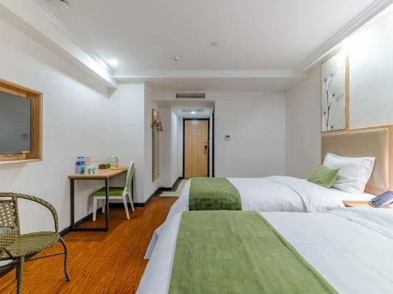غرفة بسريرين منفصلين، GreenTree Inn Hefei Shushan District West Wangjiang Road Qianshan Road Express Hotel 1/2