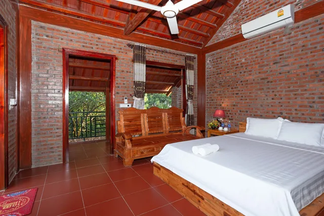 غرفة قياسية بسرير كينج بإطلالة على الحديقة، Ninh Binh Family Homestay 3/6