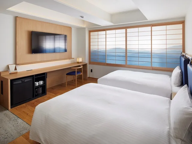 غرفة بريميير بسريرين منفصلين، Hotel androoms Kyoto Shichijo 1/3