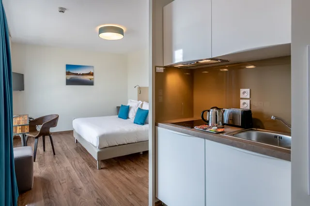 استوديو سوبيريور بسريرين منفصلين، All Suites Appart Hotel Bordeaux Marne 3/4