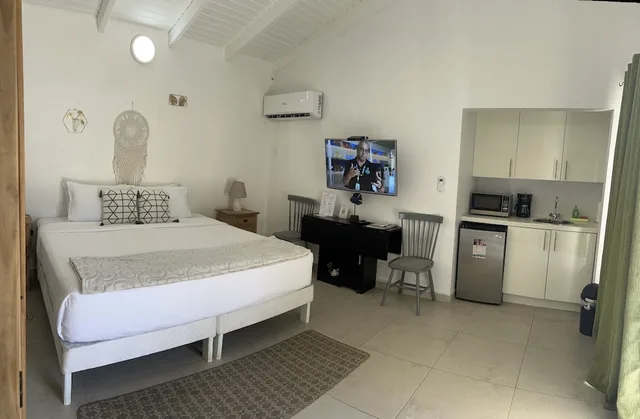 غرفة جونيور بسرير كينج بإطلالة على المسبح، Arubas Bakval Suites 1/3