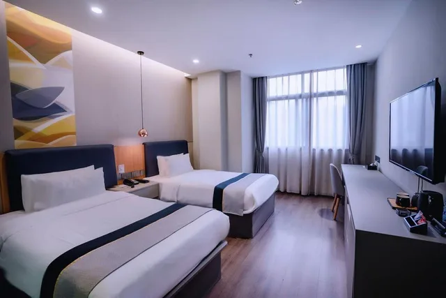 غرفة بسريرين منفصلين، Super 8 Hotel Xiamen Si Ming Nan Lu Xia Da 1/1
