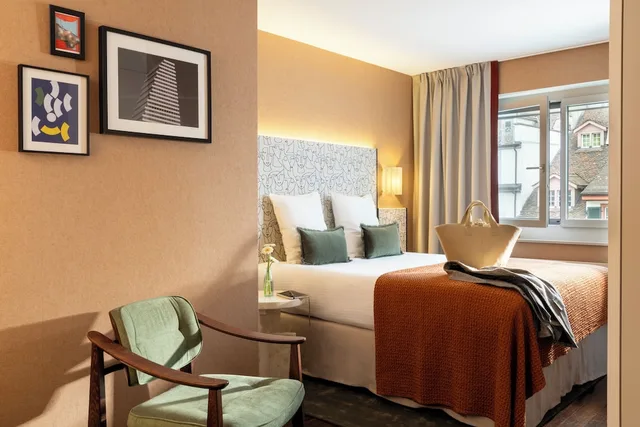 غرفة ديلوكس عائلية بسرير كوين، Hotel D Basel 4/8