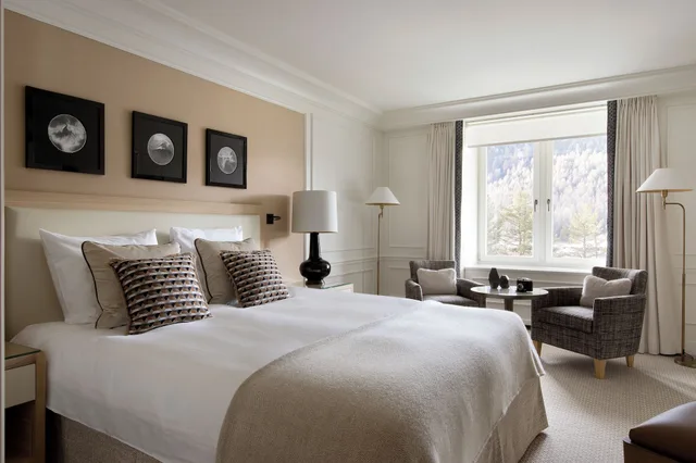 غرفة ديلوكس مفردة بسرير كوين، Grand Hotel Kronenhof 3/9