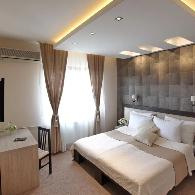 غرفة بسرير مزدوج أو سريرين منفصلين، Garni Hotel Vozarev 9/10