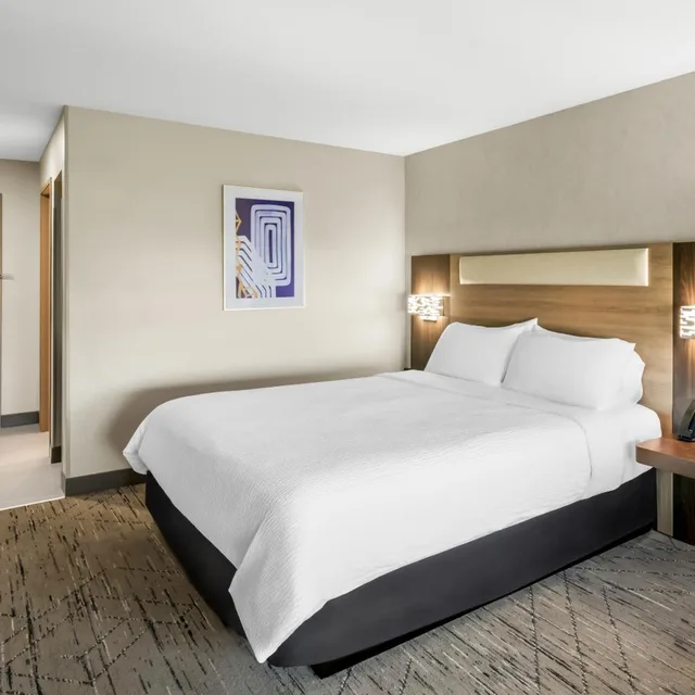 غرفة بسرير كينج بحوض جاكوزي، Holiday Inn Express Hotel And Suites Council Bluffs Conv Ctr Area 1/4
