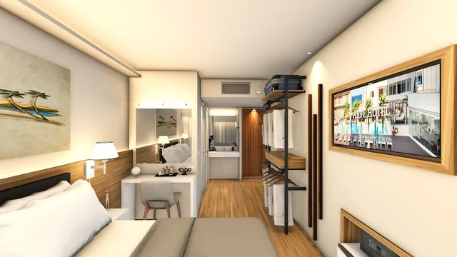 غرفة بإطلالة جزئية على البحر، Arte Hotel 6/8
