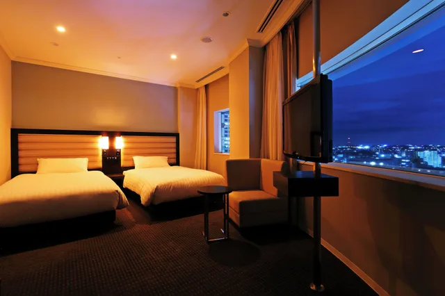 جناح بسريرين منفصلين بإطلالة على المدينة، Palace Hotel Omiya 1/2