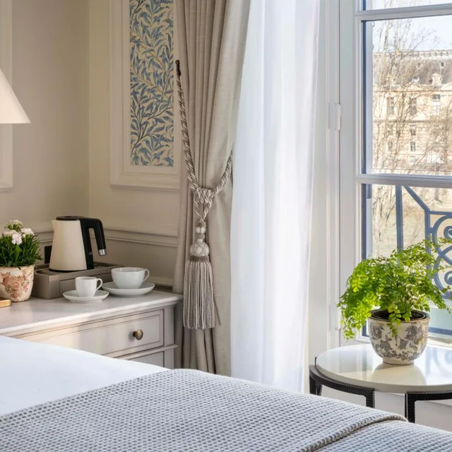 غرفة كلاسيكية بسرير مزدوج بإطلالة على النهر، HOTEL DU QUAI VOLTAIRE 4/4
