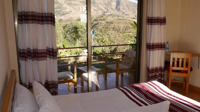 غرفة قياسية بسرير كوين بإطلالة على الجبل بشرفة، Sora Lodge Lalibela 5/10