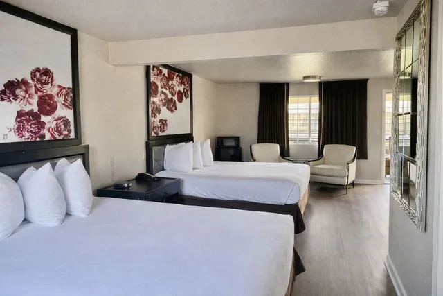 غرفة بسريرين كوين، Rose Garden Inn - San Jose Airport 2/10