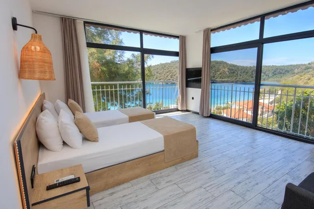 غرفة عائلية بإطلالة على البحر، Meri Hotel Oludeniz 3/7