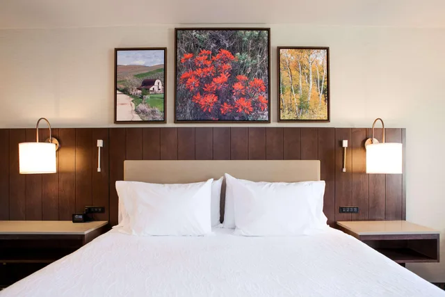 غرفة بسرير مزدوج بإطلالة على النهر، Hilton Garden Inn Boise/Eagle 2/2