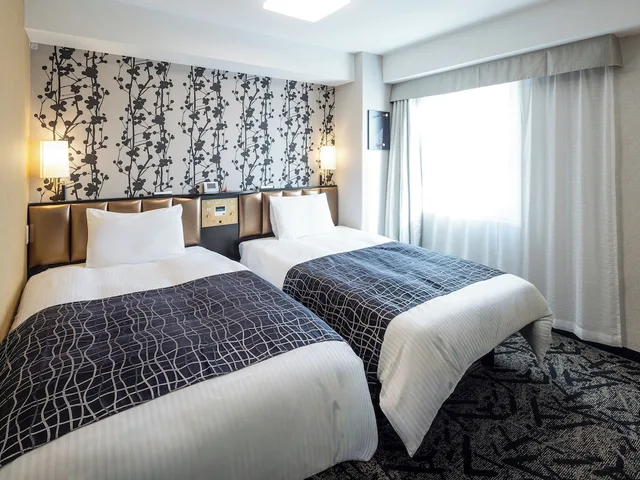 غرفة بسريرين منفصلين بغرفتي نوم، Apa Hotel Niigata Furumachi 1/6