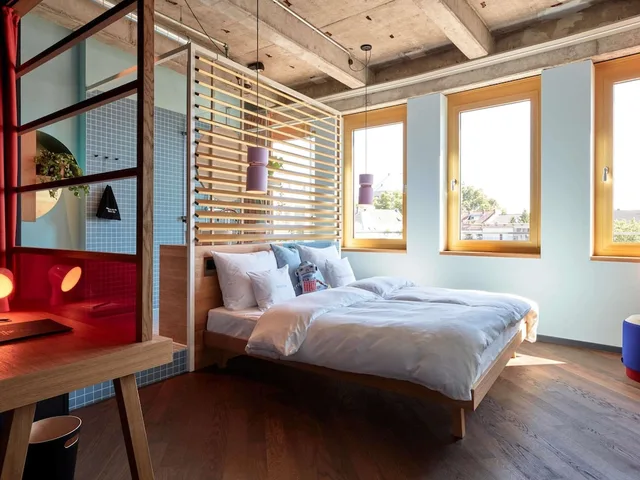 غرفة كبيرة بسريرين مزدوجين، 25hours Hotel The Circle 2/9