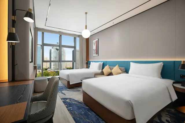غرفة بسريرين منفصلين، Hilton Garden Inn Luoyang Kaiyuan Avenue 2/2