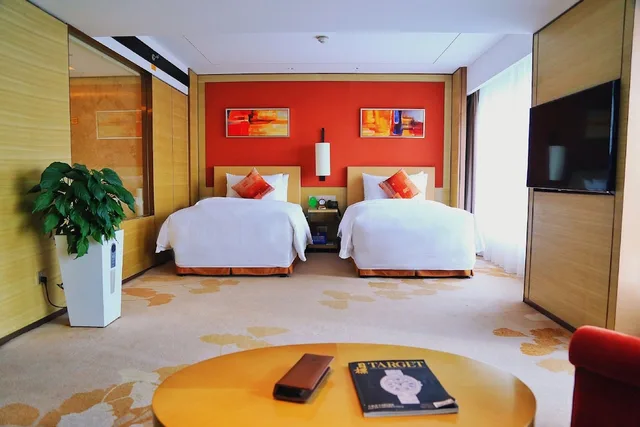 غرفة ديلوكس بسريرين منفصلين بإطلالة على المدينة، Grand Metropark Hotel Beijing 4/5