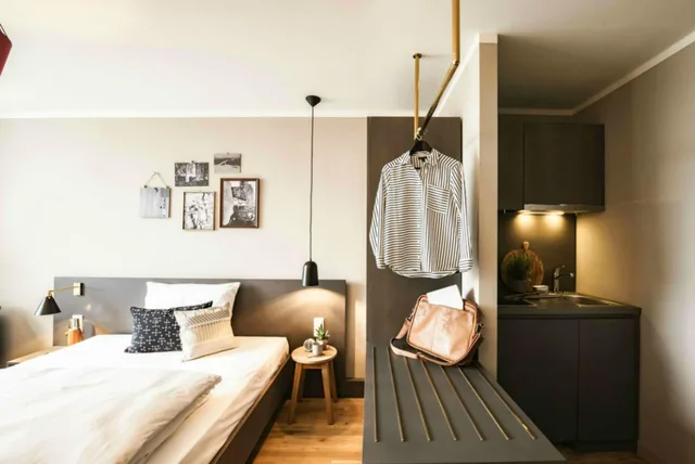 استوديو بسرير كوين بشرفة، Bold Hotel Munchen Zentrum 1/5