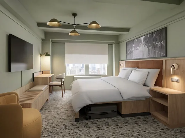 غرفة ديلوكس بسرير كينج، THE ROW NYC HOTEL 5/10