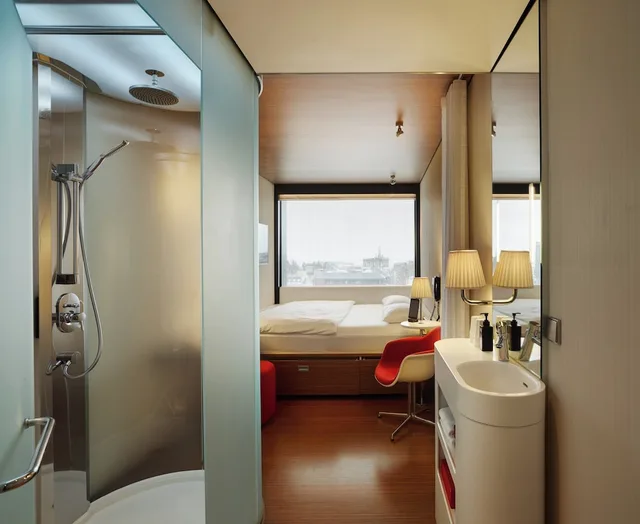 غرفة بسرير كينج في طابق مرتفع، citizenM Hotel Glasgow 6/8