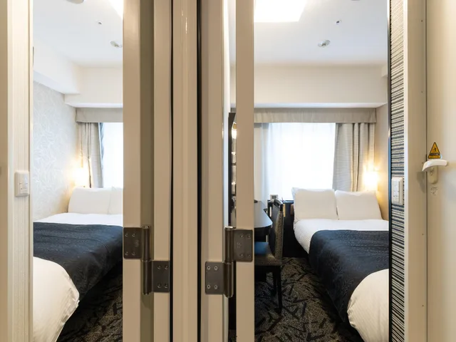 غرفة متصلة بسرير نصف مزدوج، APA Hotel Tennouji-Ekimae 1/2