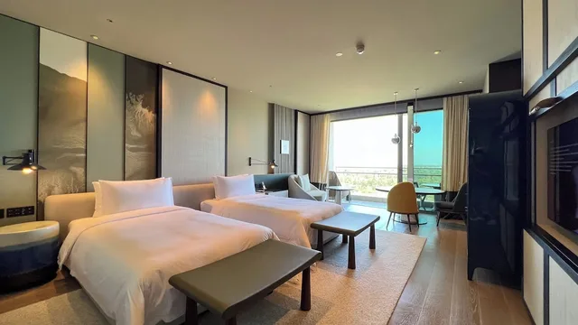 غرفة سوبيريور بسريرين منفصلين بإطلالة على البحر لغير المدخنين، New World Hoiana Beach Resort 3/4