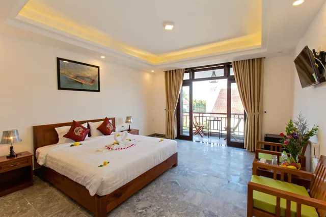 غرفة ديلوكس بسرير كوين بإطلالة على الحديقة بشرفة، Trendy Life Villa 8/10
