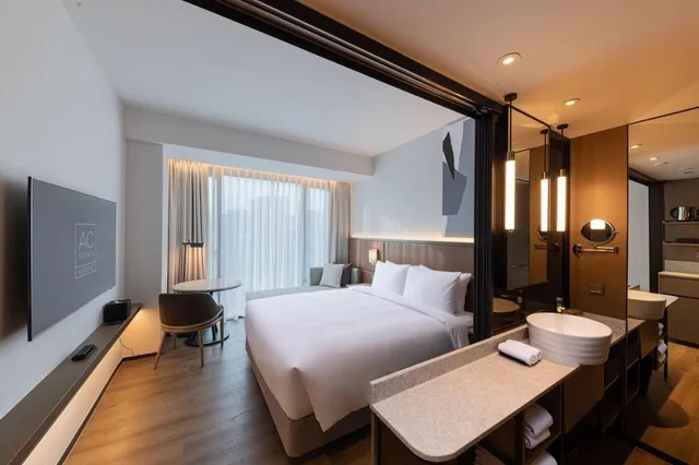 غرفة بسرير كوين، AC Hotel by Marriott Seoul Gangnam 10/12